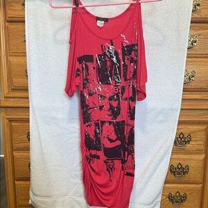 Red Graphic Print blouse